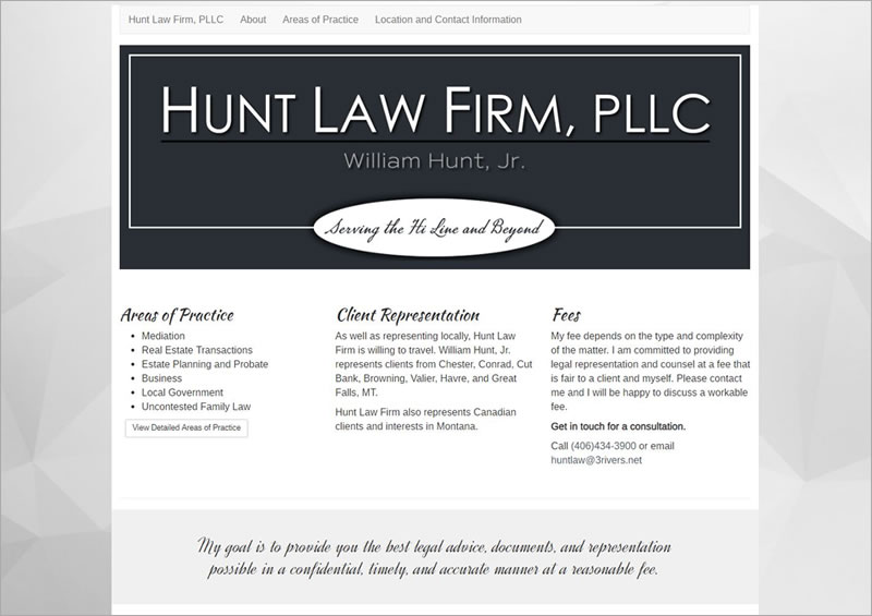 Hunt Law Firm Website